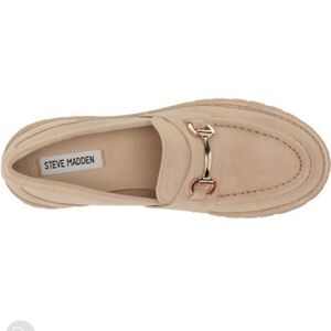 Steve Madden Tan Loafers with Gold Detail